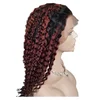 Fashion hair different color long curly lace front wig