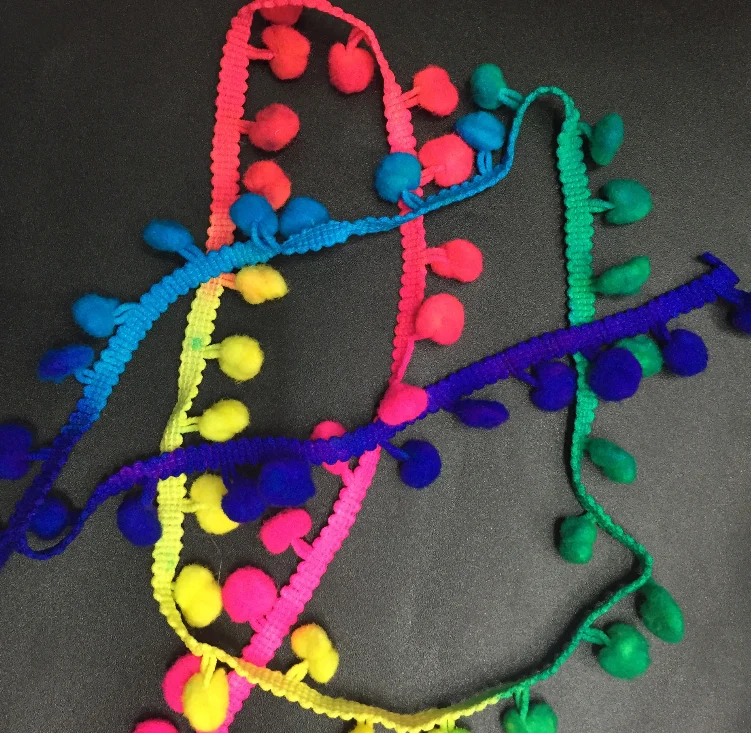 Wholesale White Cotton Ball Lace Trim Pom Pom Fringe Buy Pom Pom