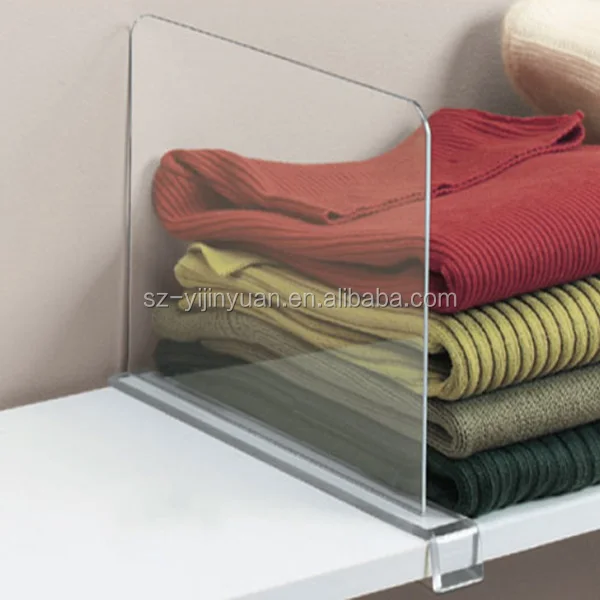 Customized Clear Acrylic Shelf Divider Plexiglass Privacy Protection