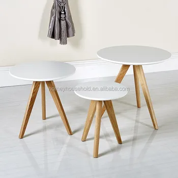 Three Legs Modern Tray Top Sofa Side Table Wood Round Small Coffee Nesting Rustic End High Three Legs Modern Tray Top Sofa Side Table Wood Round Small Coffee Nesting Rustic End High