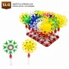 sun flower shaped plastic toy with fruit hard press candy