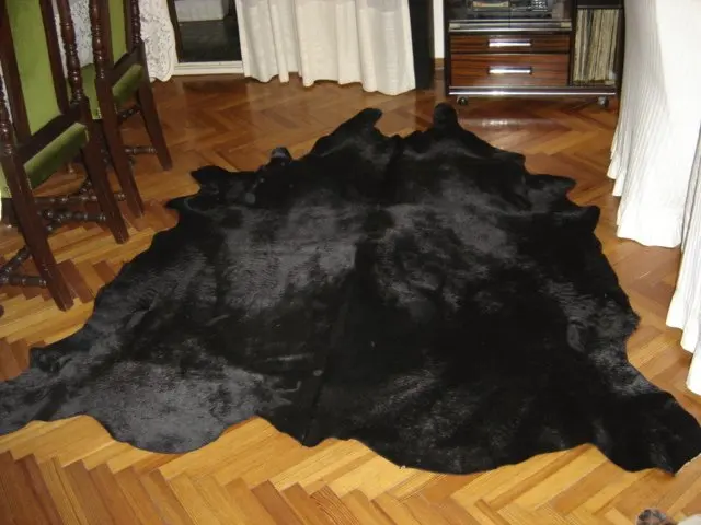 Dyed Black Cowhide Rug Rugs Product On Alibaba