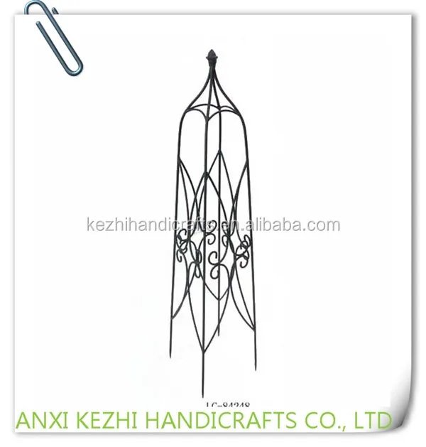 Lc-84248 De Hierro Forjado De Metal Del Parque Jardín Planta Obelisco