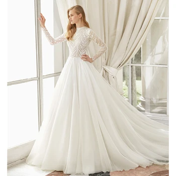 cheap simple long sleeve wedding dresses