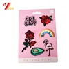hot selling custom design embroidery patch for apperel accessories with card