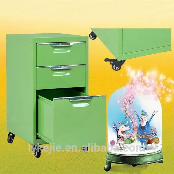 Vertical Filing System Plastic Cabinet With Wheel Storage Drawer