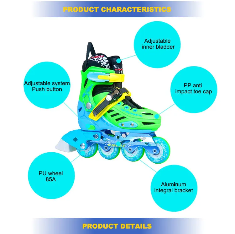 High Quality Rental Inline Roller Blades Patines Quad Roller Skates