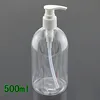 empty PET clear plastic large 500ml hand sanitizer bottle