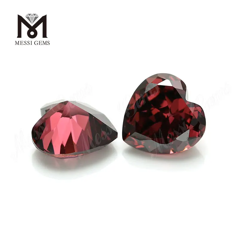 Usine de Wuzhou Haute Qualité des pierres précieuses en vrac 6mm Coeur de zircone cubique