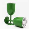 10oz Factory Stocked 18/8 Stainless Steel Wine Cup Drinking Cup,Stem Tumblers With As Sliding Lids