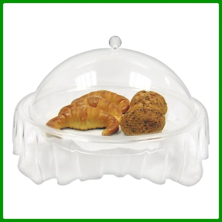 acrylic pastry tray and cover for dessert