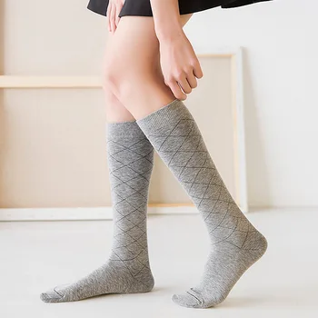 argyle knee socks