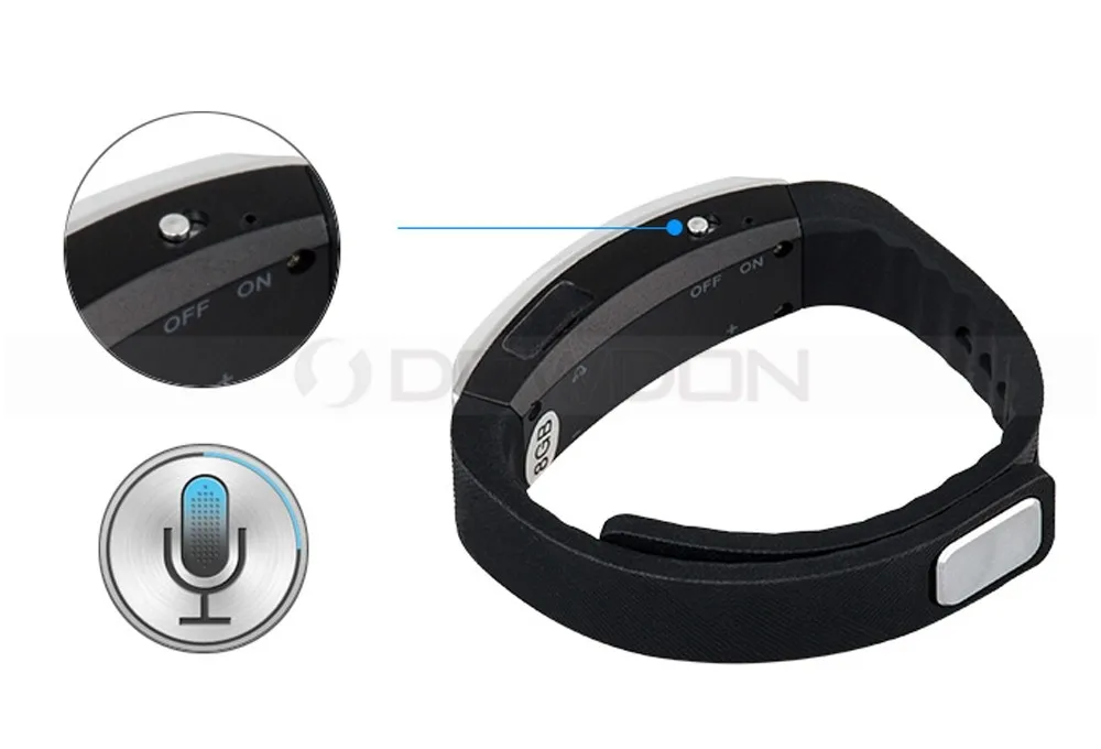 Wristband Wearable 32G Digital Voice Recorder USB2.0 High Speed Audio Recording