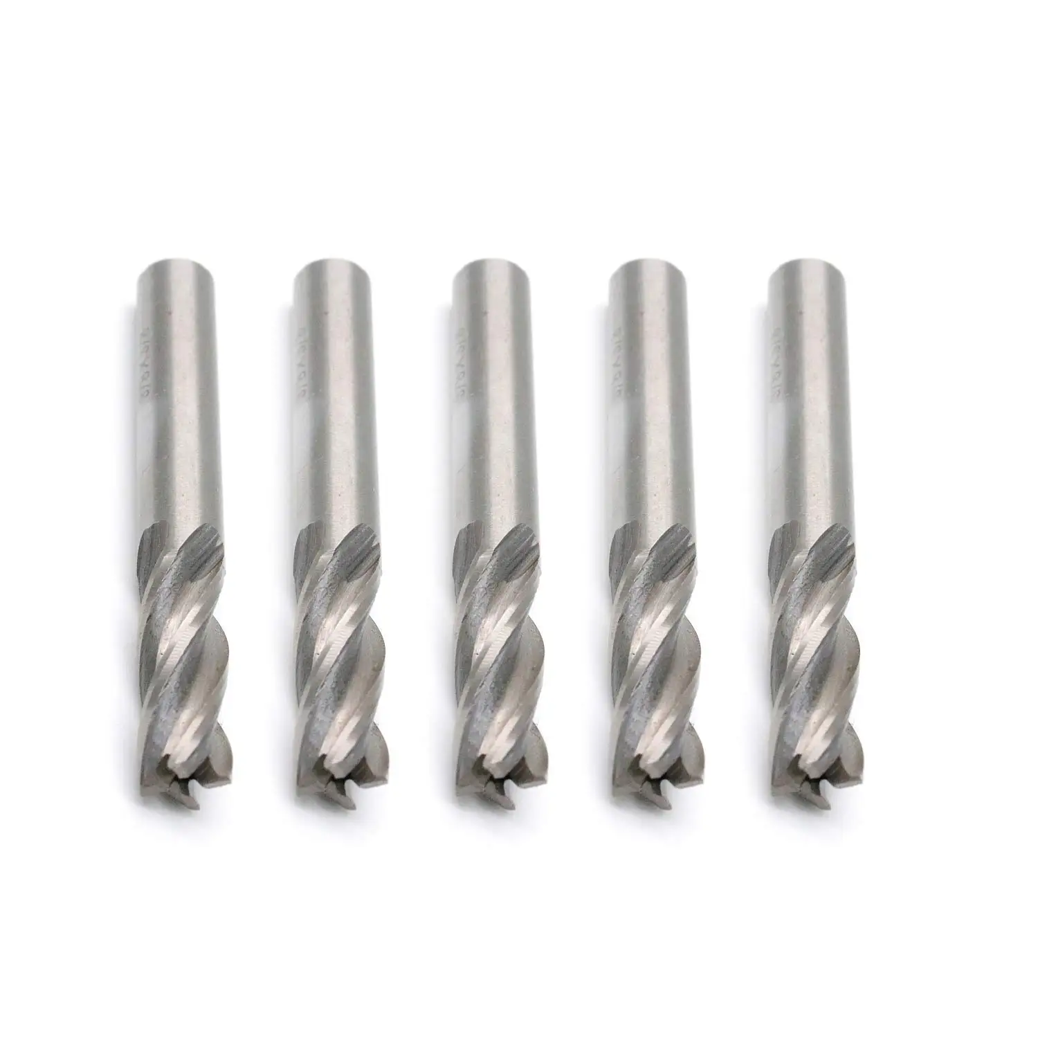 3//8 Shank 6 Piece HHIP 8000-0002 4 Flute High Speed Steel End Mill Set