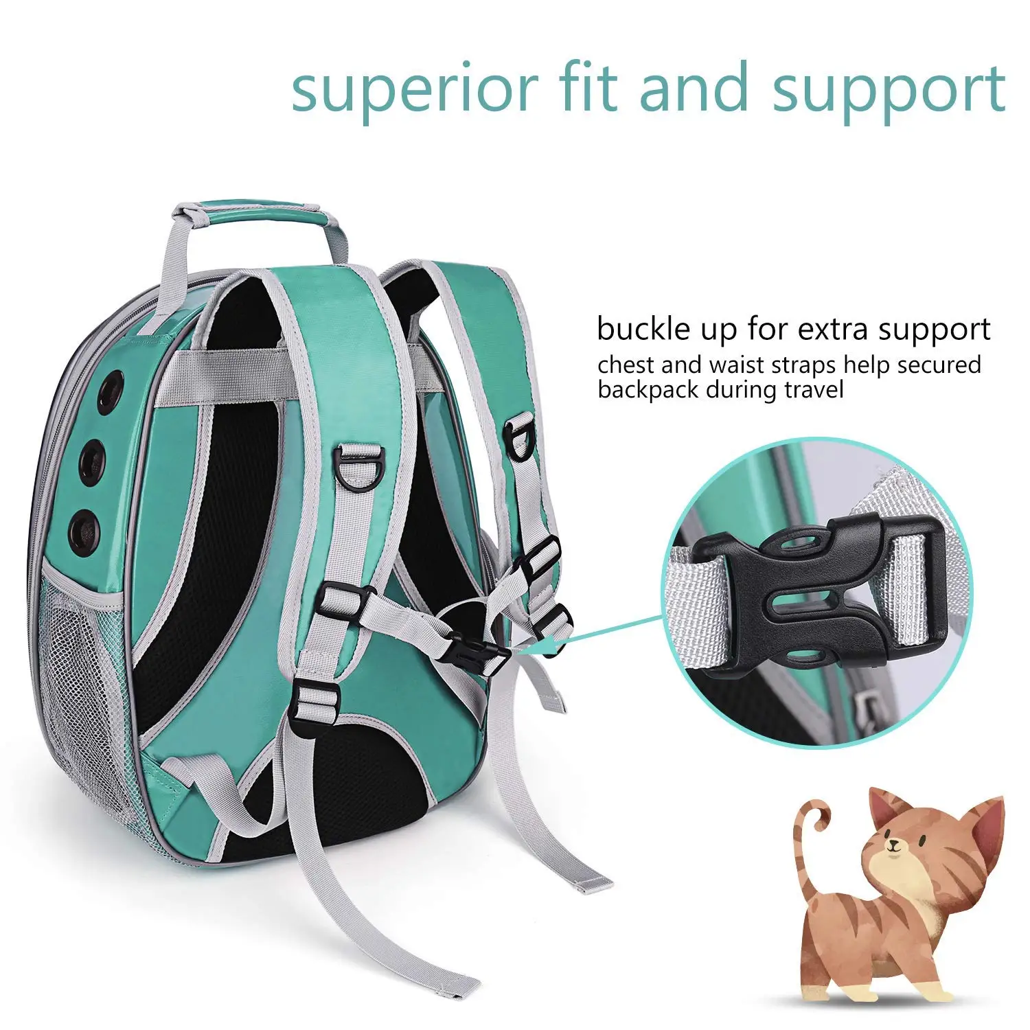 Convenient Pet Products Portable Backpacks Pet Carrier Bag Clear Cat