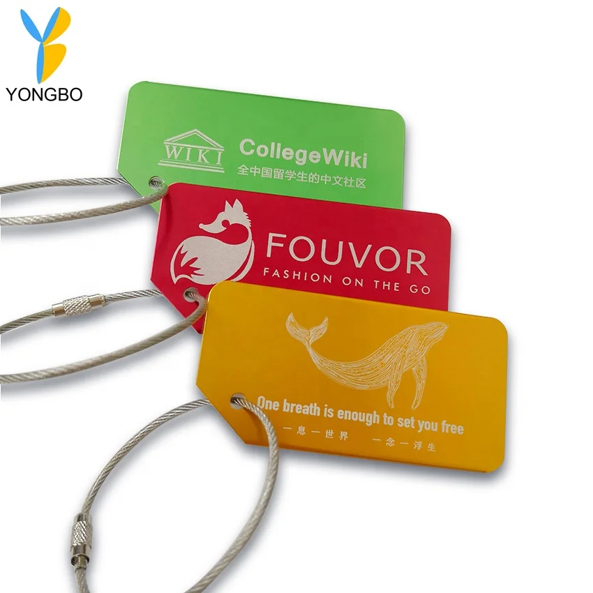 Metal Aluminum Alloy Travel Luggage Baggage Labels Suitcase Id Tags