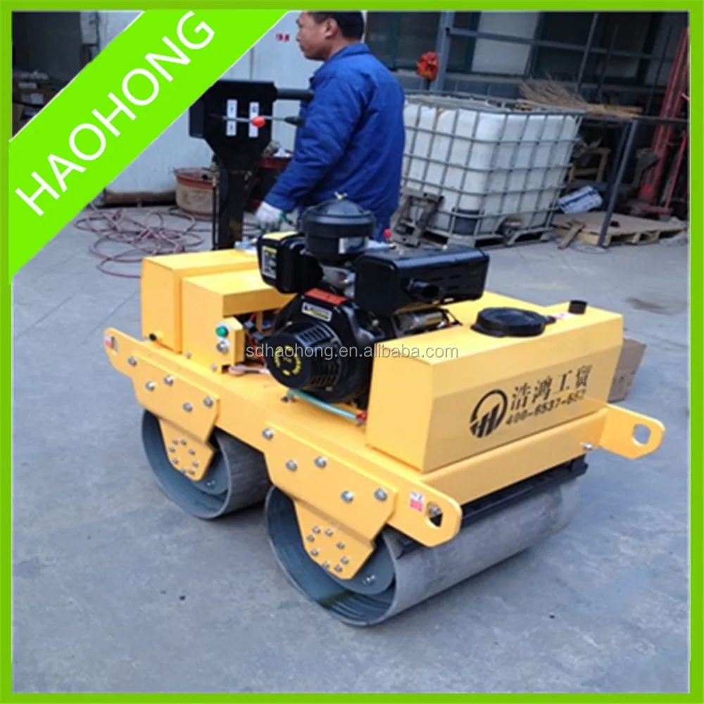 Full Hydraulic Drive Walk-behind Double Drum Vibro Roller Compactor ...