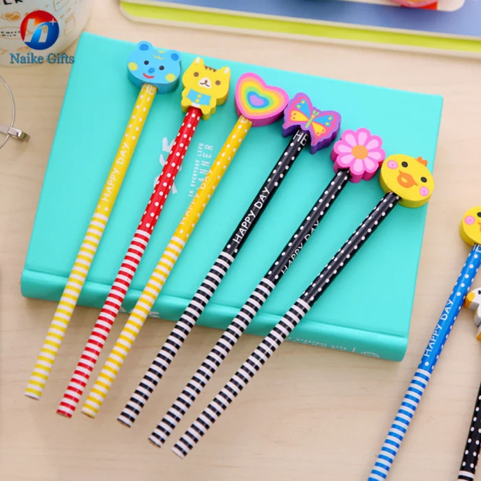 Promotional Beautiful Pencil For School Kids Cheap Pencil With Eraser ...