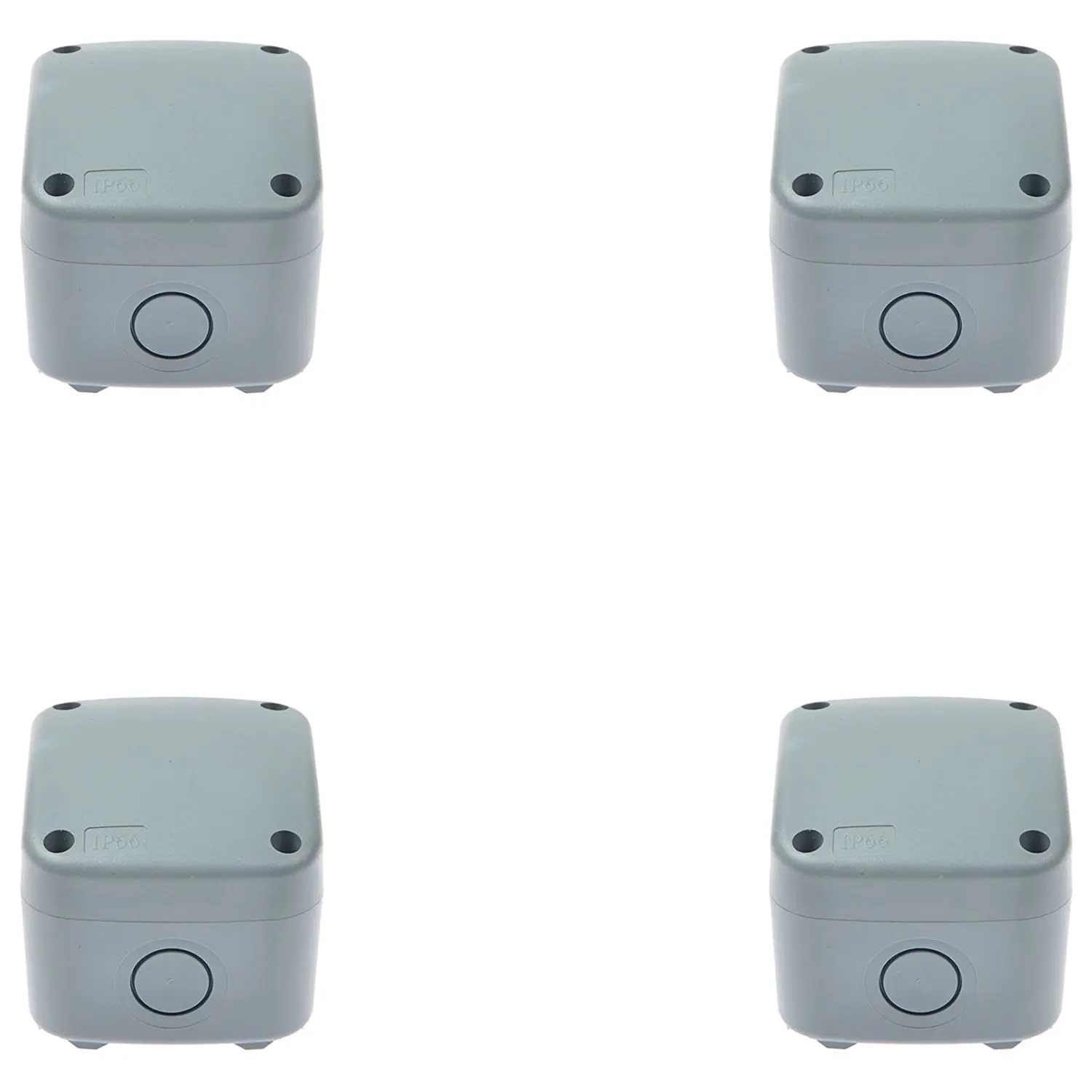 GREENCYCLE 4 Pack IP66 Rated Plastic Weatherproof Junction Box Fit for Outdoor Use, 867462mm