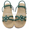 Source factory wholesale Macrame barefoot sandal, foot jewelry, handmade knot weaving hemp shoes, knotted platform sandales