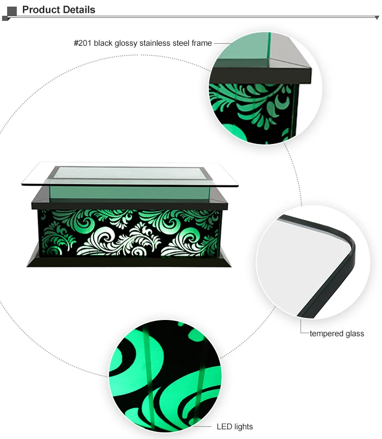 Led hookah light up table for ktv night club bar sale