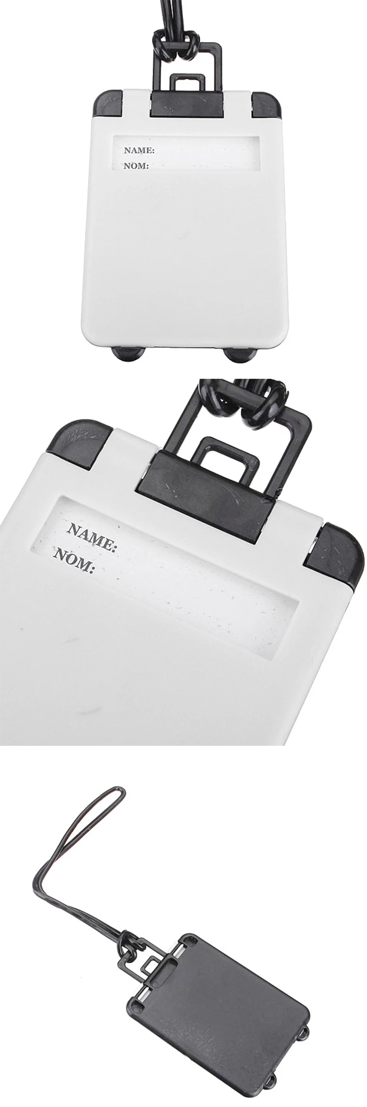 Customized Hard Plastic Bag Tag Travel Suitcase Shape Luggage Tag