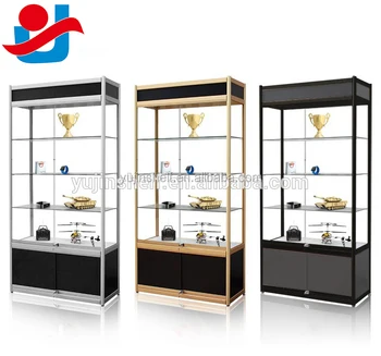 78 Tall Rectangle Aluminium Floor Standing Glass Display Showcase