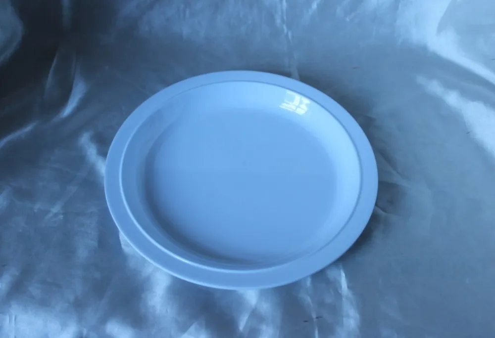 white melamine plate