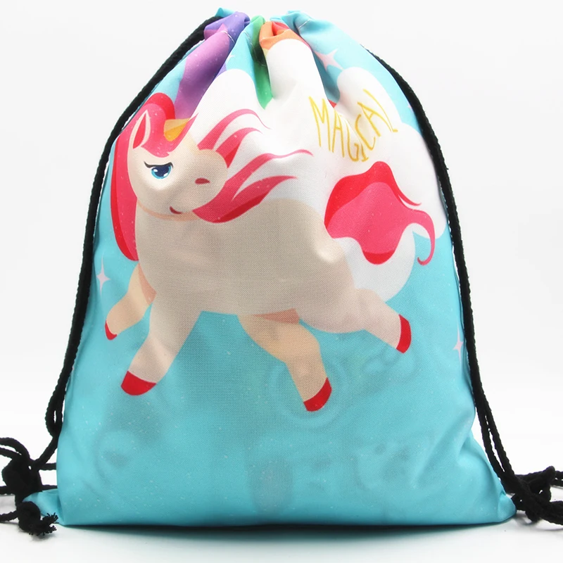 Cute String Backpack Drawstring Unicorn Oxford Bag Buy Unicorn Bag