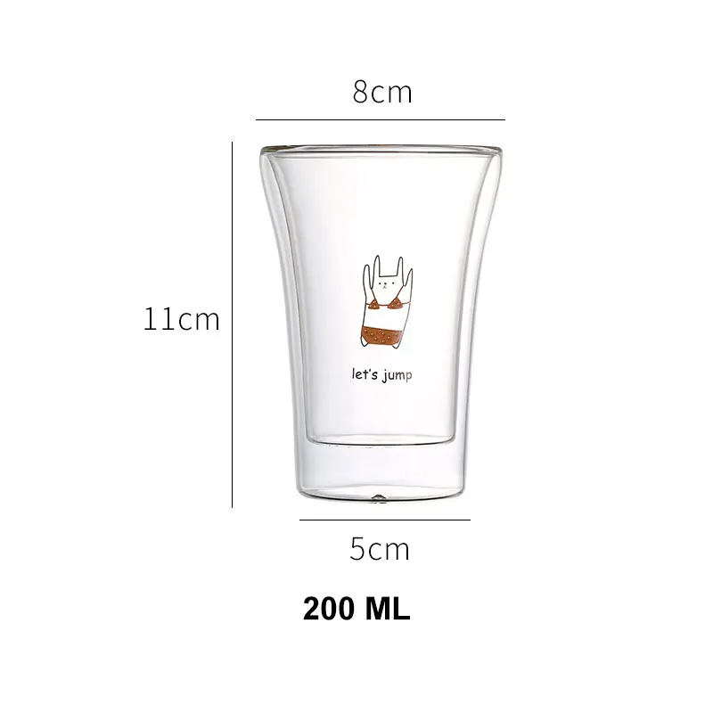 Hand Made High Borosilicate Office Glass Tea Cups Without Handles Glass