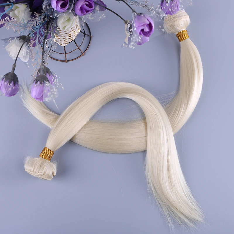 Cheap Synthetic Fiber Hair Weft Extension Fashion Silky Straight 613