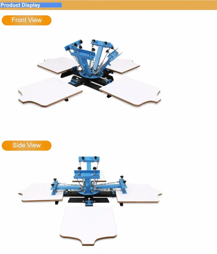 4 color offset printing machine 4 Station Manual Silk Screening Screenprint Press Screen Printing Machine