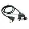 Panel Mount USB B F to M male & female angle 90 degree extension printer Cable 50CM