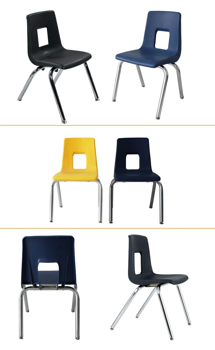 American Hot Selling Advantage Navy Student Plastic Stack School Chair