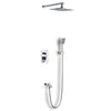 Classic Thermostatic Bathroom Shower Set Include Rain Shower Head and Handheld Shower