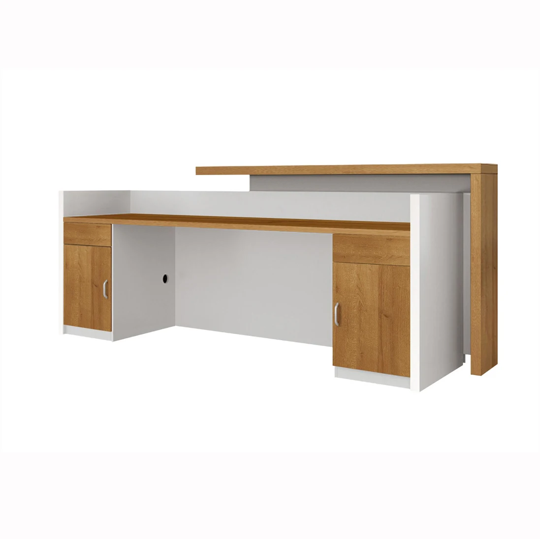 Office Desk Front Panel Stand 2 Person Reception Desk Modern Office