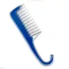 Transparent wide tooth hair comb plastic bath shower comb with hook hair comb