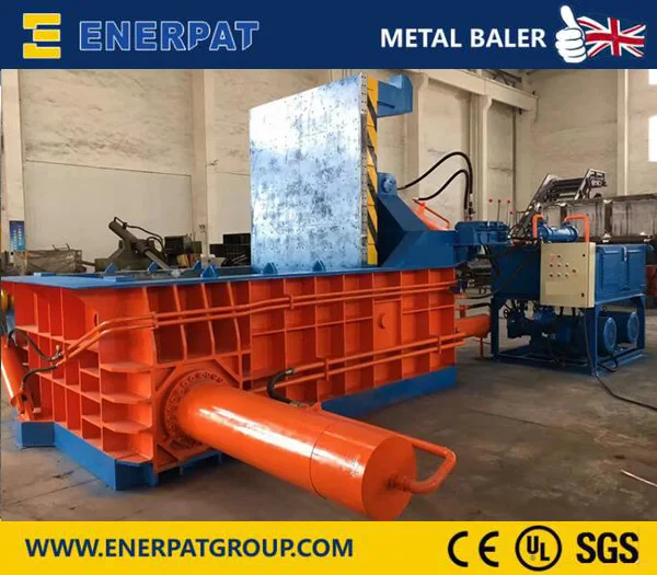 UK Enerpat scrap metal baler for steel drum, steel drum baling press machine