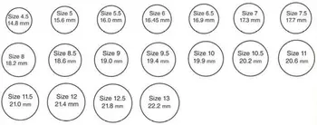 Aliexpress Ring Size Conversion Chart