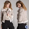 coat women short length fur lining suede jacket women coats winter