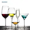 SANZO Blue Stem Turkish Wine Glass Handmade Thin Glasses