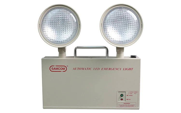 White LED Lamp Automatic Wall Mount Emergency Twin Head Emergency Light