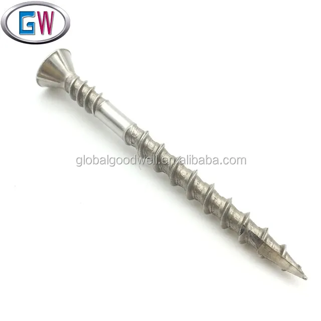Double Thread 316 Grade Stainless Steel Countersunk Head Square Drive
