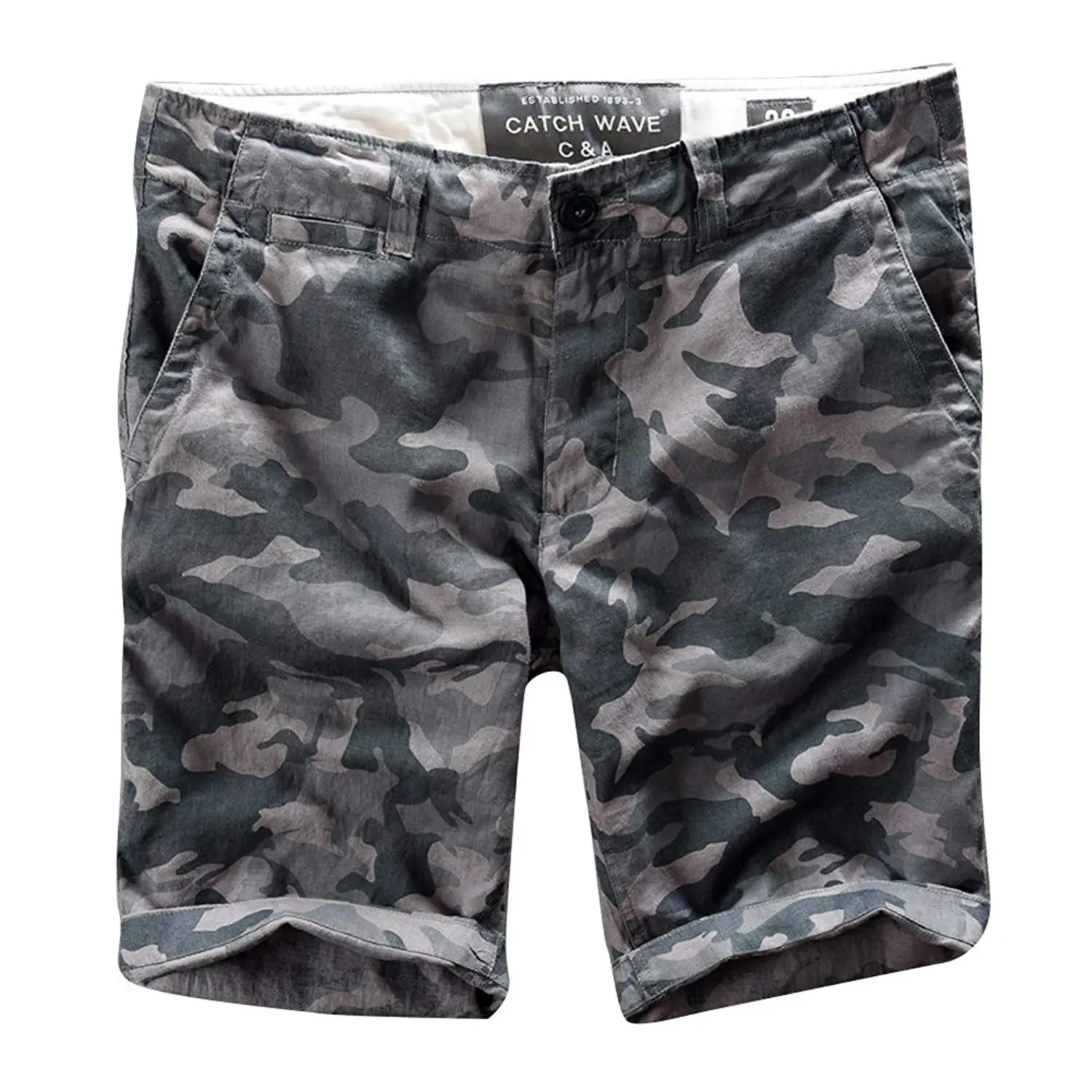 M/&S/&W Mens Cotton Beach Pockets Camouflage Cargo Shorts