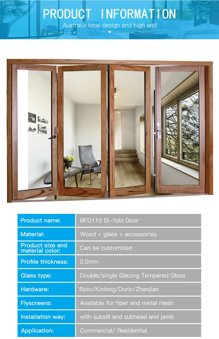 Apartment exterior aluminium glass bi fold window doors australia