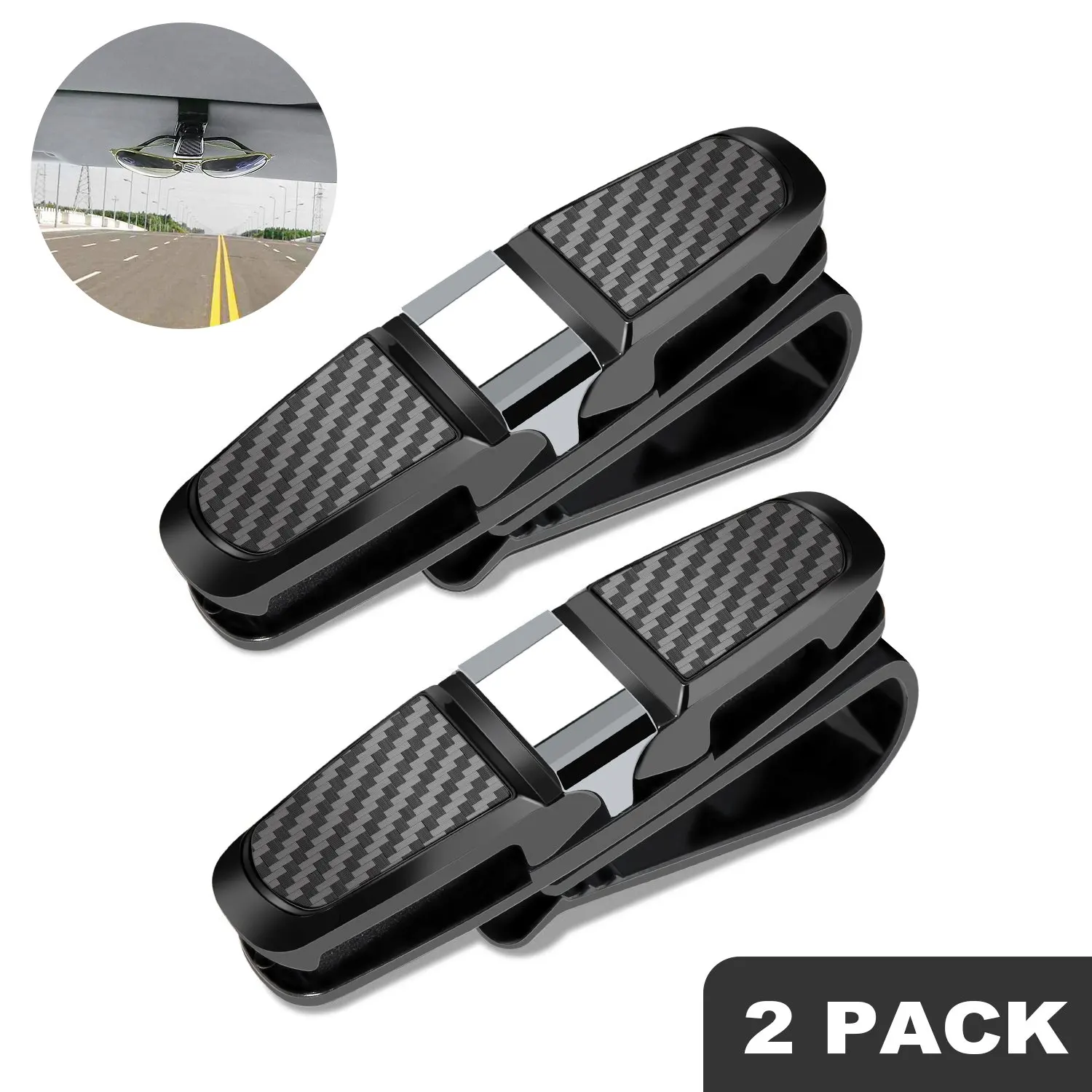 Visor Accessories Automotive DoubleEnds Clip and 180 Degree Rotational Car Glasses Holder