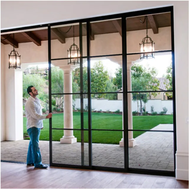 China Supply Soft Closing Double Upvc Glass Sliding Aluminum Door
