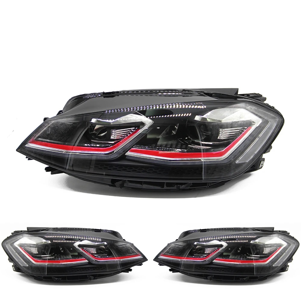 Head Lamp For Golf 7 Tsi 20132017 Drl Golf7.5 Bixenon Lens Hid Double