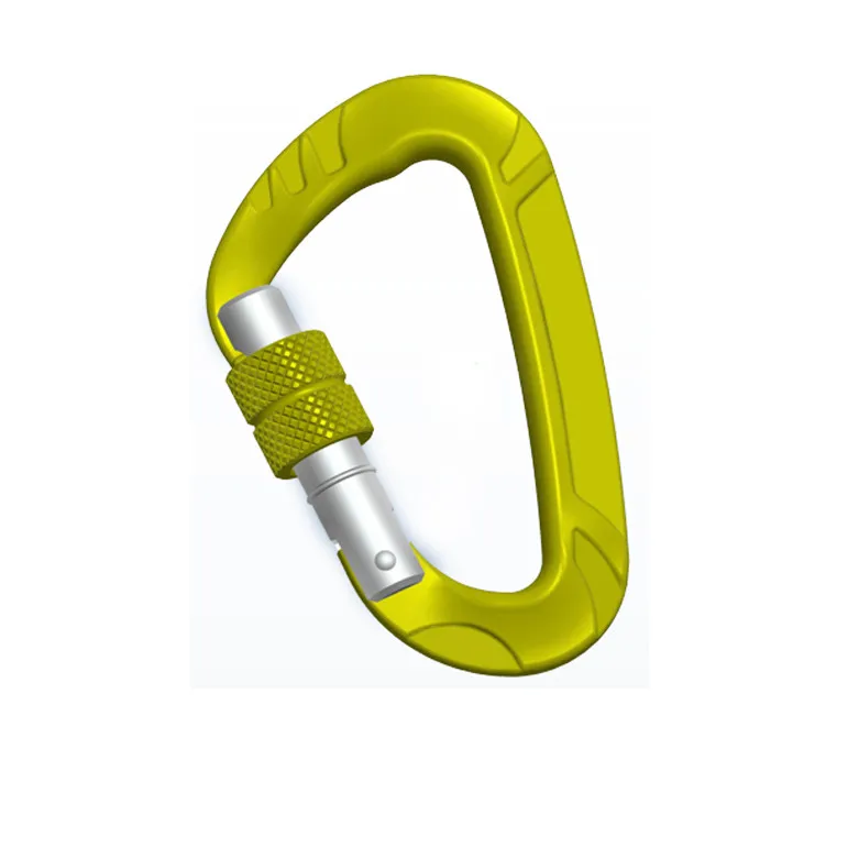T TOOYFUL 2x Safety Mountaineering Rock Climbing Aluminum Keylock Carabiner Equip 24KN