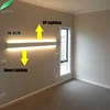 Recessed Up and Down Stair Step Lighting fixture Modern Square LED Outdoor Wall Light